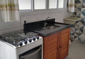 1-bedroom apartment, furnished, swimming pool, playground and barbecue.