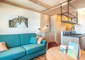 100m from resort center, balcony, parking, tv, ski locker, 27m², Valmorel