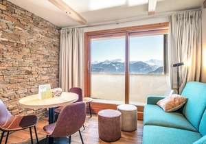 100m from resort center, balcony, parking, tv, ski locker, 27m², Valmorel