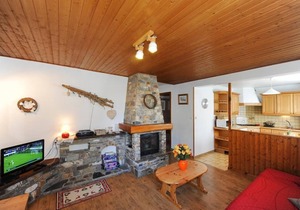 100m from ski slopes, 1st floor, fireplace or stove, parking, tv, 60m², Les Menuires