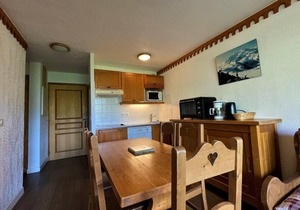 10m from ski slopes, floor -3, balcony, tv, ski locker, 35m², Les Menuires