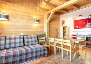 200m from resort center, balcony, parking, tv, ski locker, 55m², Valmorel
