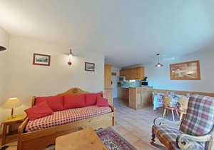 3-room apt, sleeps 6, near shops and slopes, parking included, pets allowed