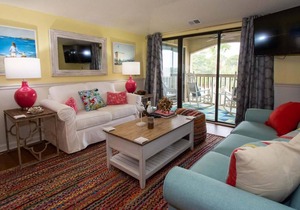 3rd floor beach club villa with fantastic views and central to most everything!