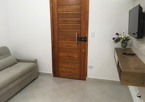 Ap 305: 800m Maranduba beach, individual barbecue, led TV, garage