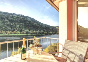 Apartment with balcony directly on the banks and with a view of the Moselle