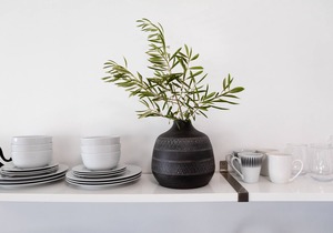 C3- Modern Black & White Interior w/ a Warm Boho Edge