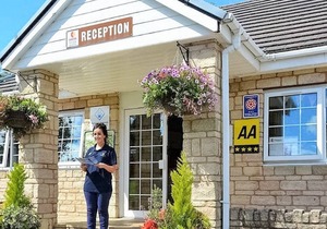 Caravan with one double and one twin.