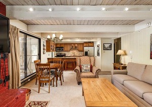 Chateau Eau Claire Unit 22, Condo Overlooking the Roaring Fork River with a Private Deck
