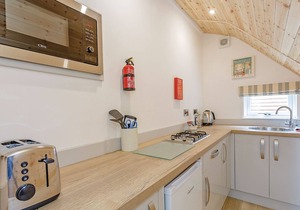 Comfortable pod perfect for short stays for couples with a sense of fun.