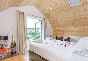 Comfortable pod perfect for short stays for couples with a sense of fun.