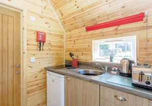 Comfortable pod perfect for short stays for couples with a sense of fun.