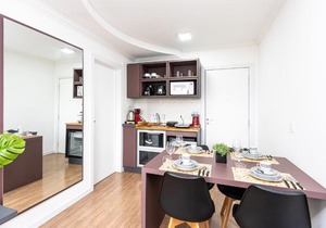 Flat Hotel Fusion com estacionamento grátis