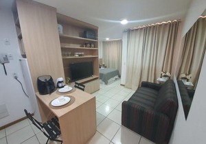 Flat no Life Resort com vista incrível do Lago