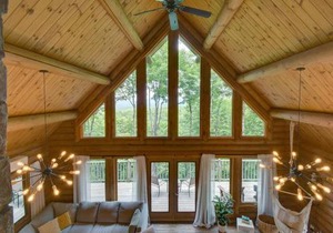 Log cabin with HOT TUB and view