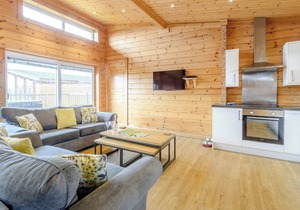 Luxurious and contemporary Finnish log lodge.