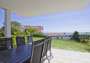 mit Meerblick und Terrasse, gratis Nutzung vom AHOI Erlebnisbad und Sauna in Sellin - Meeresblick FeWo 68