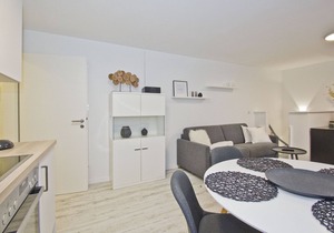 Modern vacation apartment with fireplace, balcony - Ferienresidenz Zwei Bodden FeWo111