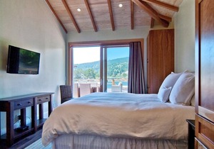 New construction home with large deck on Seadrift Lagoon