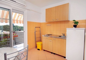 One bedroom apartment with balcony and sea view Senj (A-5569-b)