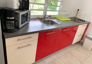 One bedroom appartement with shared pool, enclosed garden and wifi at Le Gosier - 2 km away from the beach