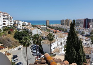 "Penthouse apartment at Pueblo Evita" with Sea & Mountain View, Outdoor Pool, Terrace, A/C & Wi-Fi