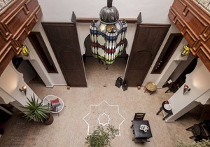 Private room (khamiis) in a traditional Riad