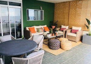 Right on the beach quiet apartment with a large terrace