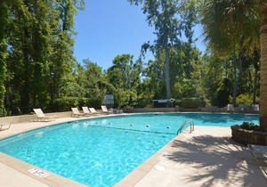 Spacious all-suite villa with lagoon views, screened porch, and shared pool