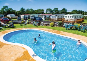 Spacious and comfortable 12ft-wide caravan with one double and two twin.