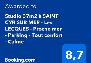 Studio 37m2 à SAINT CYR SUR MER - Les LECQUES - Proche mer - Parking - Tout confort - Calme