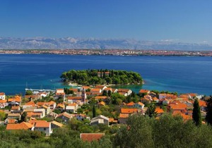 Studio Apartment in Preko with Sea View, Terrace, Air Conditioning, Wi-Fi (4574-2)