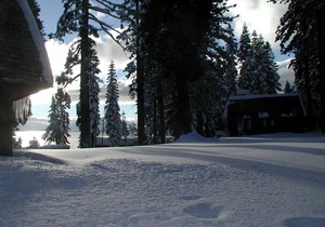 Tahoe Tavern End unit on Lawn