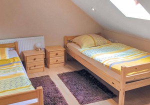 The spacious apartment in Villa Pegasus is located on two floors on the first floor and the 1st floo