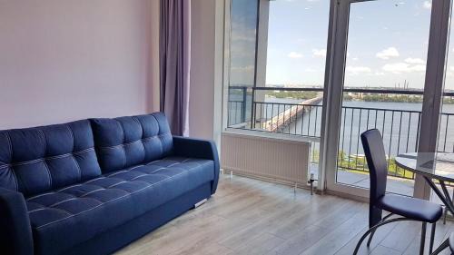 Dnipro Apartment | Апартаменты Sky в Мост Сити, 2 комнаты, Вид на реку, Балкон, Новый дом