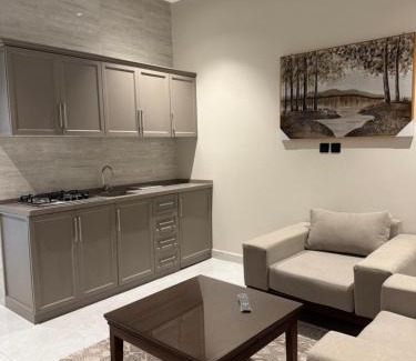 Jizan Apartment | مجمع الملكة شقة من غرفة نوم وصالة بتصميم عصري وراقي
