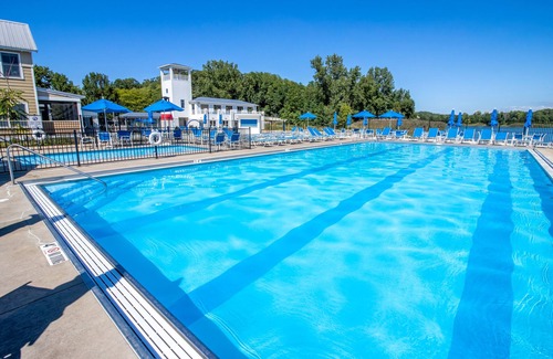 Michigan City House | 1 Bed + Loft in Resort - Pool, Fishing, Lake Access
