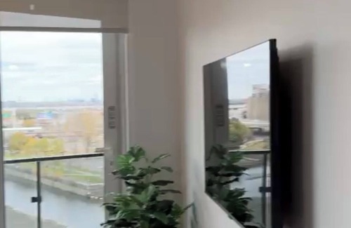 Griffintown Apartment | 1-Bed Luxury Condo with Canal Views in Griffintown, Montréal