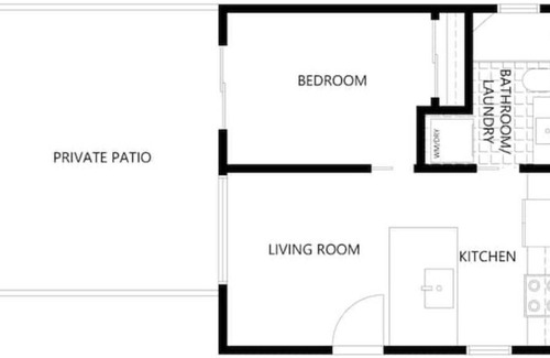 Kit Carson House | 1 bedroom, 1 bath, full kitchen, private patio, entire space
