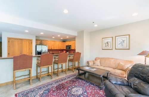 Mountain Village Condo | 1-Bedroom Pet-Friendly Mountain Retreat With Balcony, Fireplace, Pool and Hot Tu