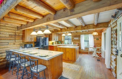 Log Cabin Cabin | 1 Mi to Lake: Log Cabin Retreat w/Fire Pit