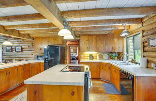 Log Cabin Cabin | 1 Mi to Lake: Log Cabin Retreat w/Fire Pit