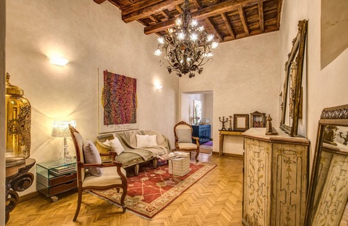 Rione VIII Sant'Eustachio Apartment | 1 Min to Pantheon – Designer 2BR Apt with 3 AC + Elevator