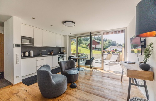 Hoerbranz Apartment | 1 room apartment with terrace (EG) - barrier-free, with 44m², near the lake