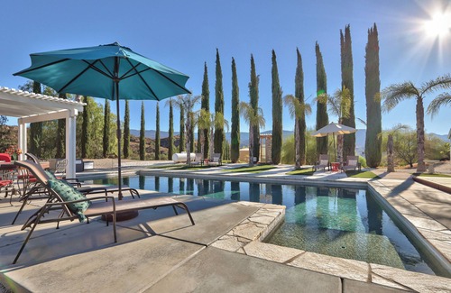 Aguanga Cabin | 10 Acres Near Wineries: Pool, View, Dog-friendly, BBQ - Green Cabin by Ranch Life Getaway