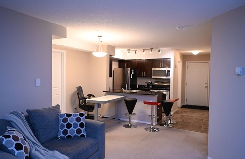 Northeast Edmonton Condo | 10 minutes to the LRT station and Rec Centre! Family-sized condo with patio.
