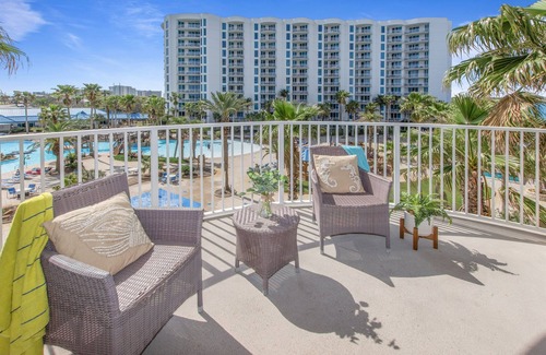 Indian Bayou Condo | 1411 | Walk to Morgans! Tropical Pools & Amenities Galore!