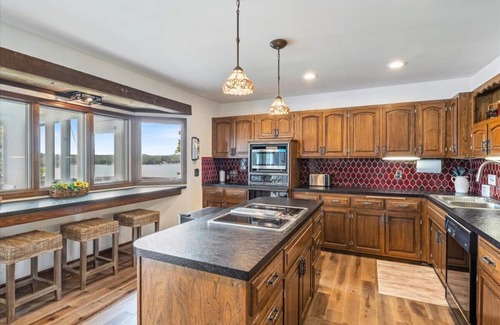 Gravois Mills House | 17 Lakefront Acres, Private Dock, Firepit, Pool Table, Kayaks, Fishing