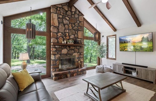 Gravois Mills House | 17 Lakefront Acres, Private Dock, Firepit, Pool Table, Kayaks, Fishing