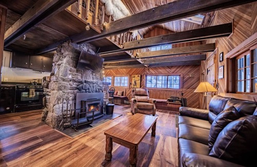 Aspen Brook Cabin | 1914 cabin - king bed, fireplace, fishing, views!